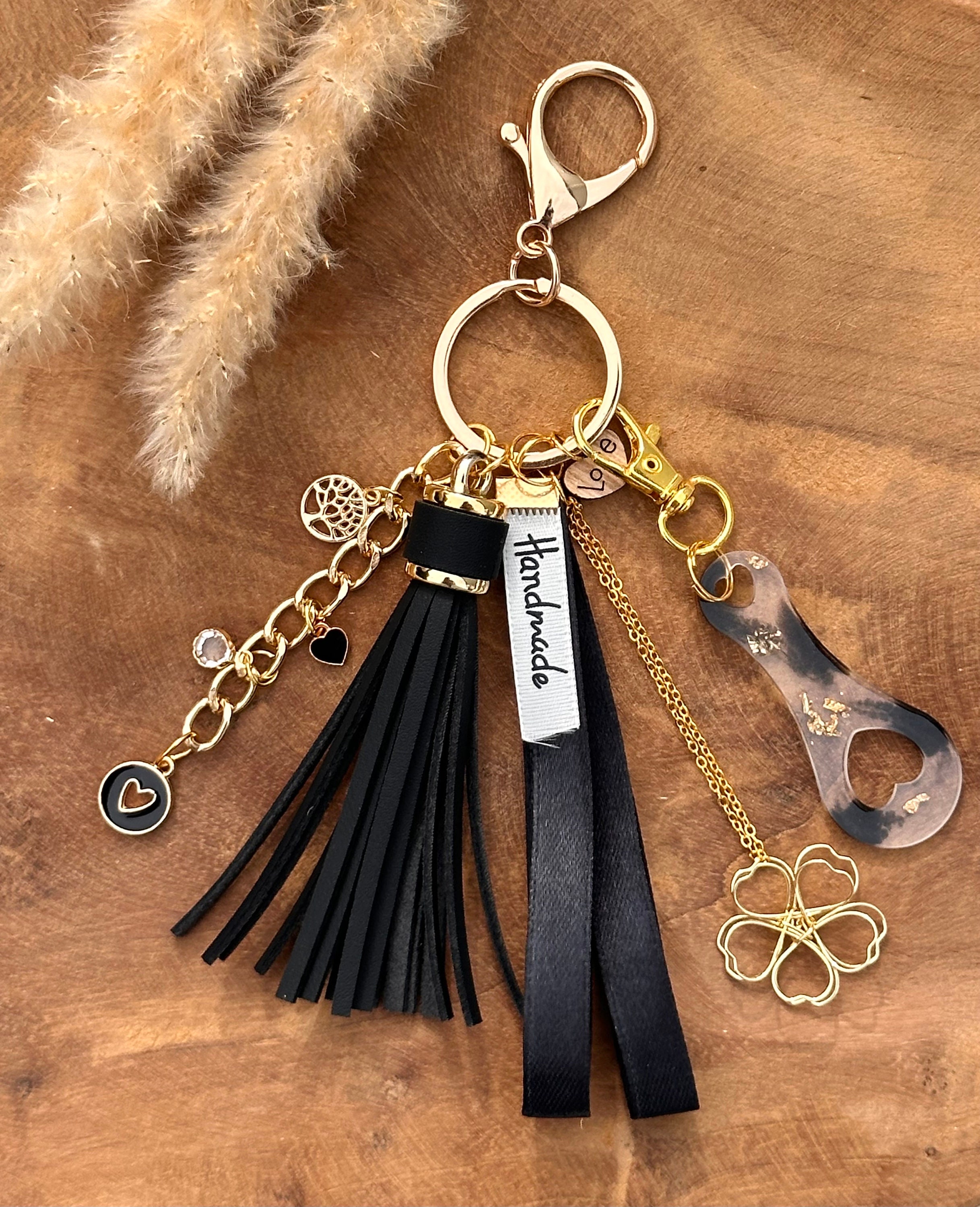 Lot De 5 Pendentifs En Cuir Synthétique Noir - 8 Cm X 22 Mm - Pour Porte-clés, Sacs, Bijoux DIY