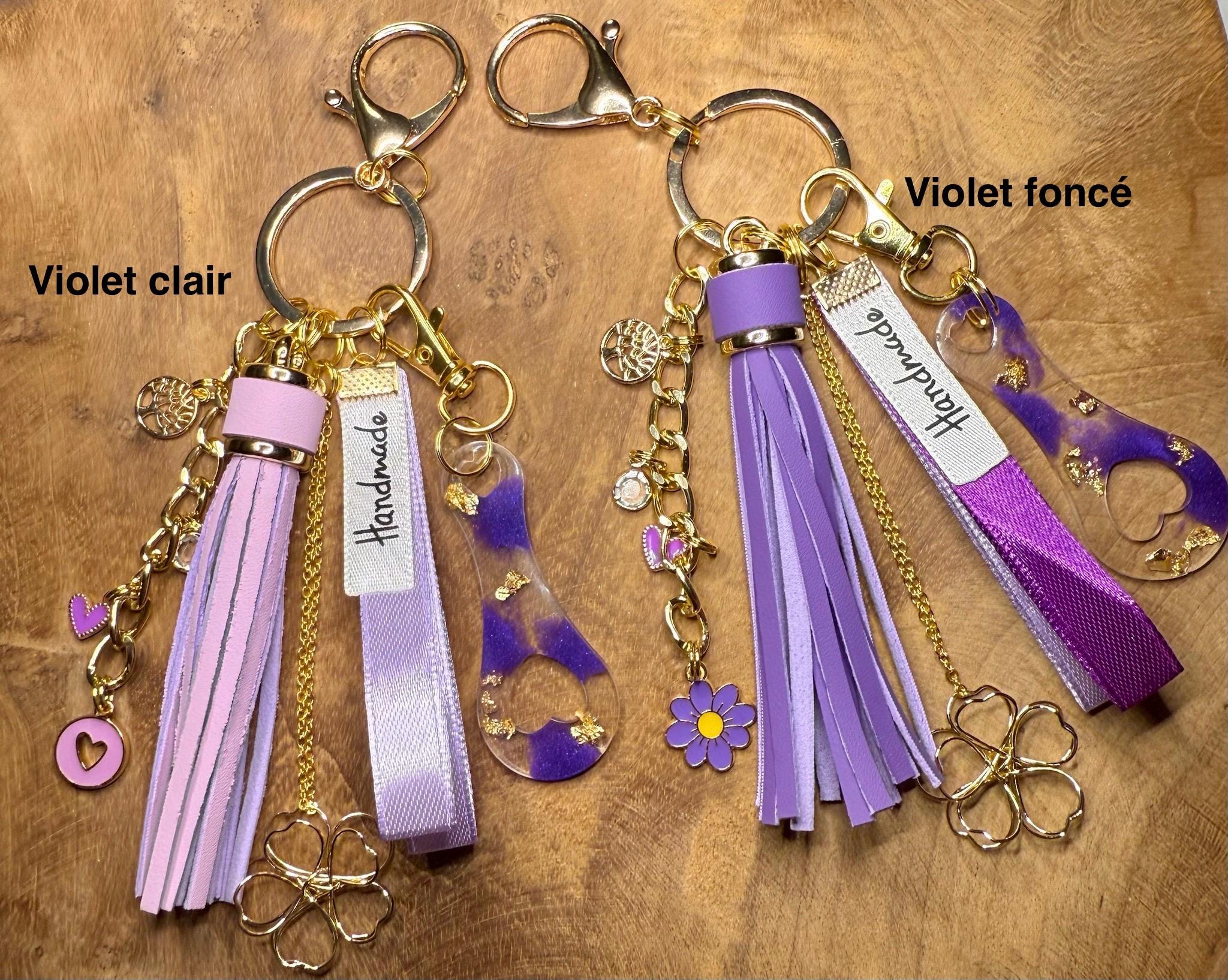 Porte-clés Charm Charmant RAISIN BLEU Avec Grelot - Bleu, Style Japonais Mignon - Pour Sac à Main Fille