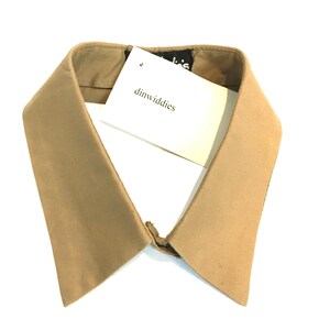 May include: A tan fabric collar with a white tag that says "dinwiddies".