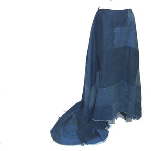 CUSTOM Patchwork Denim Drama Skirt YOUR SIZE image 2