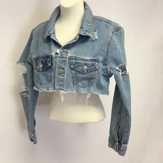 tattered denim jacket