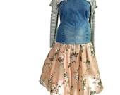 Raw Destroyed Weathered Denim Bustier Sz XL. Sz XXL