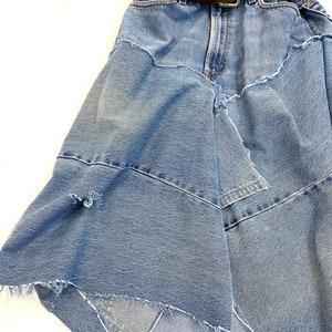 Handmade Custom Deconstructed Reconstructed Levi Skirt YOUR SIZE image 6