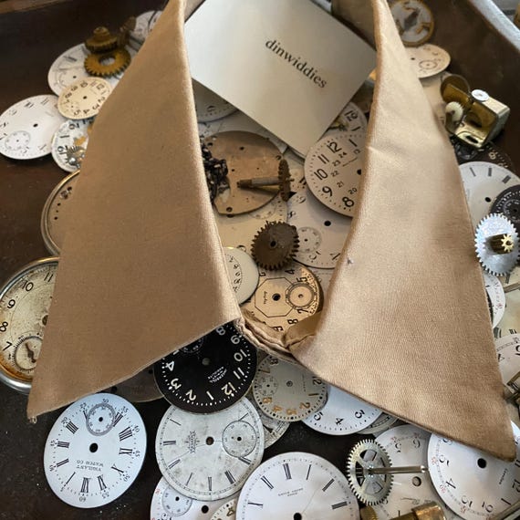 Handmade Parchment Tan  Cotton Collar