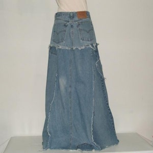 Custom Deconstructed Reconstructed Denim Jean Skirt YOUR SIZE - Etsy