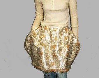 Handmade Brocade Exaggerated Teacup Skirt OOAK