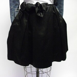Retro Style Black TeaCup Skirt with Pockets XL image 3