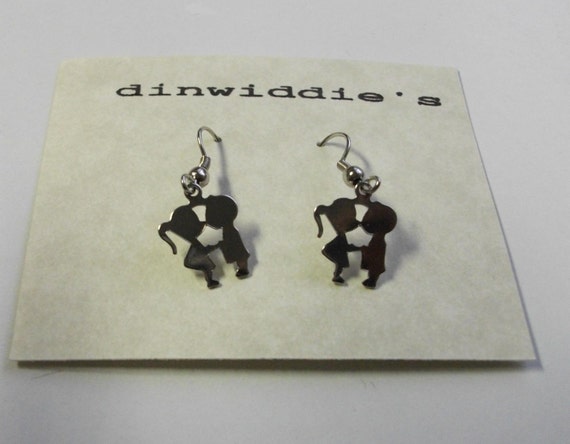 First Kiss Love Silhouette Earrings
