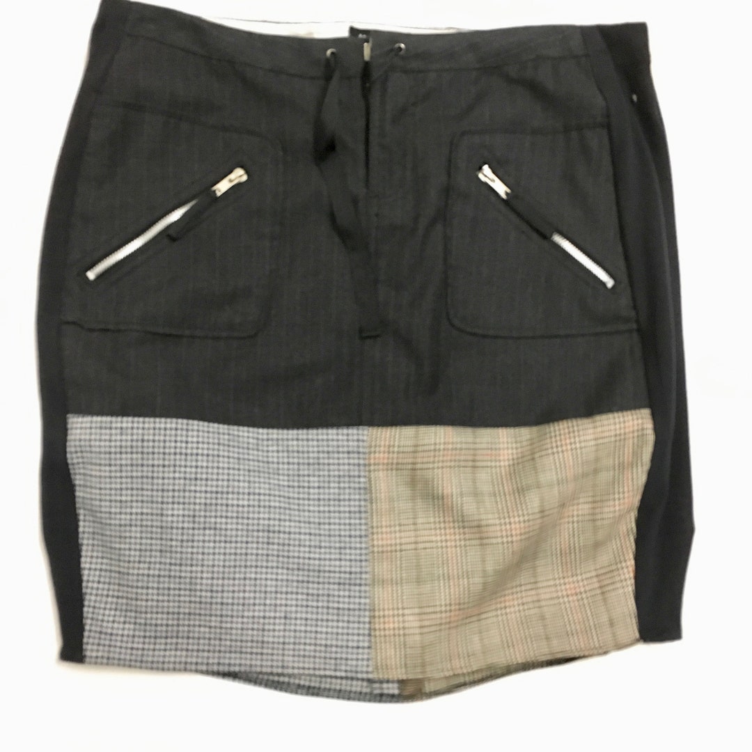 CUSTOM Patchwork Pencil Skirt YOUR SIZE Menswear Fabrics - Etsy