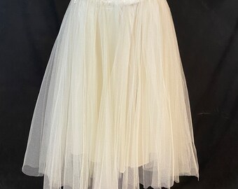 Raw Destroyed Tattered Ivory Tutu Princess Ballerina Skirt/Dress  M/L