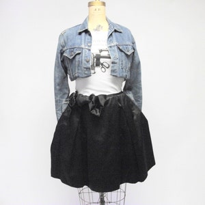 Retro Style Black TeaCup Skirt with Pockets XL image 4