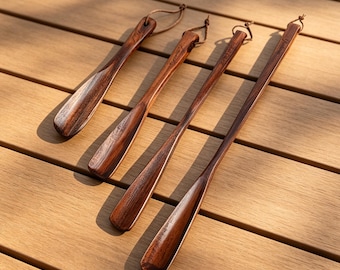Engraved Wooden Shoe Horn, Personalized Long Wood Shoe Spoon, Portable Shoe Helper Stick, Thoughtful Housewarming, Gift for Shoe Lovers