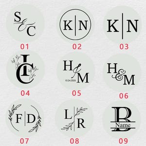 Personalized Monogram Embosser/ Initials Monogram Embosser/ Wedding Envelope Embosser/ Invitation Card Embosser Stamp/ Napkin Embossers bild 11