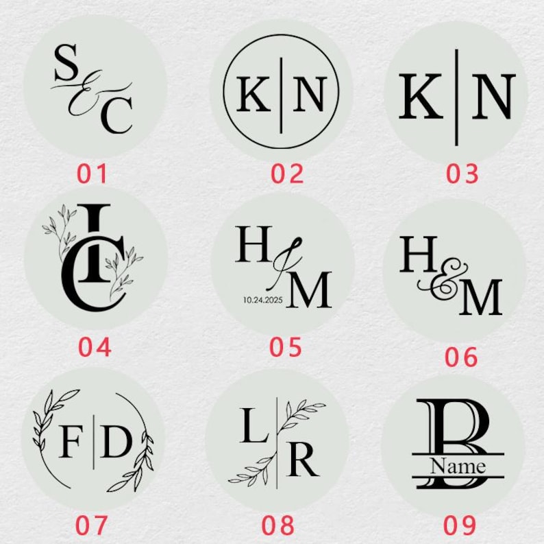 Personalized Monogram Embosser/ Initials Monogram Embosser/ Wedding Envelope Embosser/ Invitation Card Embosser Stamp/ Napkin Embossers bild 11