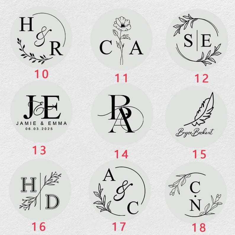 Personalized Monogram Embosser/ Initials Monogram Embosser/ Wedding Envelope Embosser/ Invitation Card Embosser Stamp/ Napkin Embossers bild 12