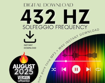 432Hz Solfeggio Healing Frequency: 60 Minute Pure Tone (MP3 + WAV Downloadable Audio File