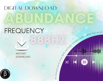 888Hz Abundance Frequency Pure Tone: Manifestation Audio (MP3 & WAV)