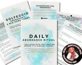 Abundance Activation Ritual: Daily Manifestation Journal (PDF Download + Solfeggio Frequencies Bonus)