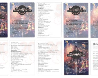 Divine Oneness Meditation Script: Universal Laws Guided Meditation (PDF Instant Download, Royalty-Free License)