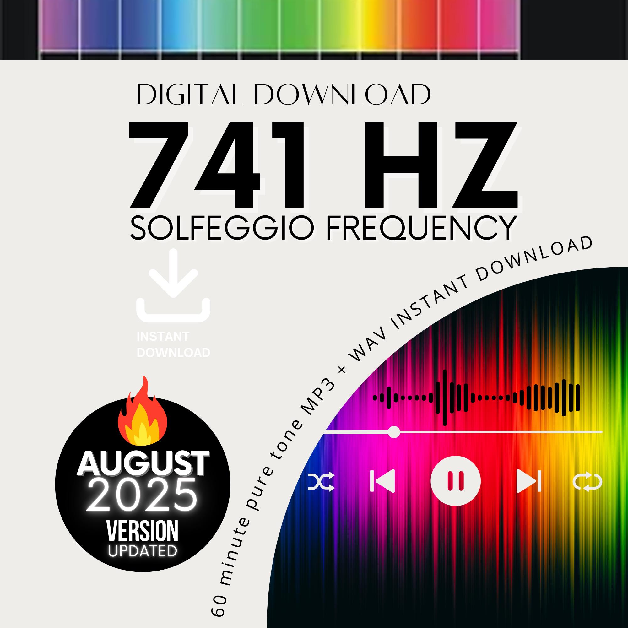 741Hz Solfeggio Frequency: Healing Pure Tone MP3 + WAV (Digital Download)