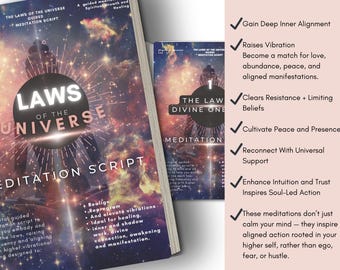 Divine Oneness Meditation Script: Guided Universal Law (Digital Download PDF + MP3 Bonus