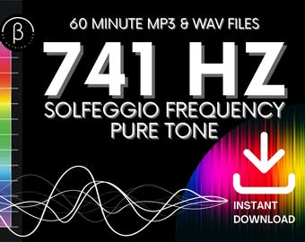741Hz Solfeggio Frequency: Healing Pure Tone MP3 + WAV (Digital Download)