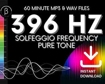 396Hz Solfeggio Pure Tone: Healing Frequency MP3 + WAV (Instant Download)
