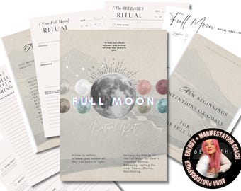 Full Moon Ritual Kit 27 Page Guided PDF Download Bonus Freebies
