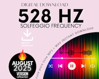 528Hz Solfeggio Healing Frequency: 60 Minute Pure Tone (MP3 + WAV Downloadable Audio File