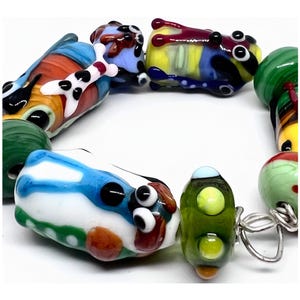Murano Glass Dog Lampwork Beads: Handmade Jewelry Making Charms