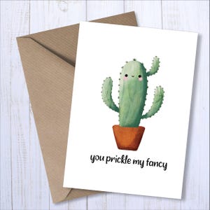 Sie PRICKLE Meine ausgefallene A6 Grußkarte Kaktus Kaktus Wortspiel Valentinstag Paar Liebe Punny Spicy Jubiläum Wortspiel Lustig Humor | Für Ihn Für Sie