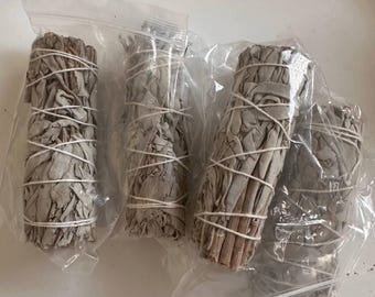 Organic White Sage Smudge Bundles | Ceremony, Meditation Altar, Positive Energy | Home Fragrance Incense