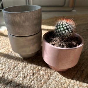 Concrete planter pot, indoor succulent planter, concrete rock planter, unique plant pot, cubicle decor, apartment decor, cottagecore decor