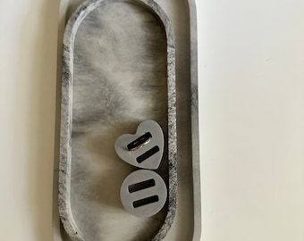 Terrazzo Concrete Vanity Tray Set: Modern Minimalist Home Decor