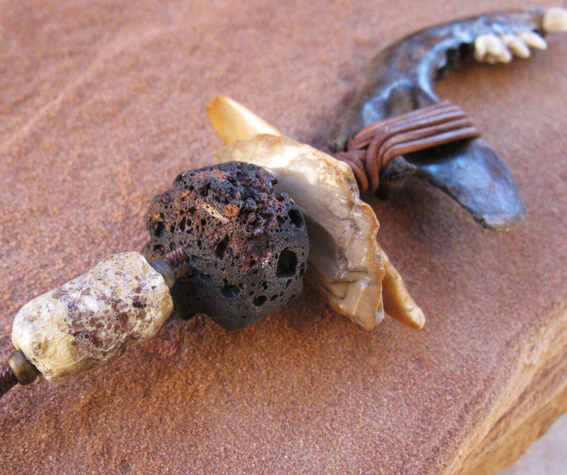RESERVED Ancient Raccoon Jaw Bone Fossil Ivory Antique | Etsy