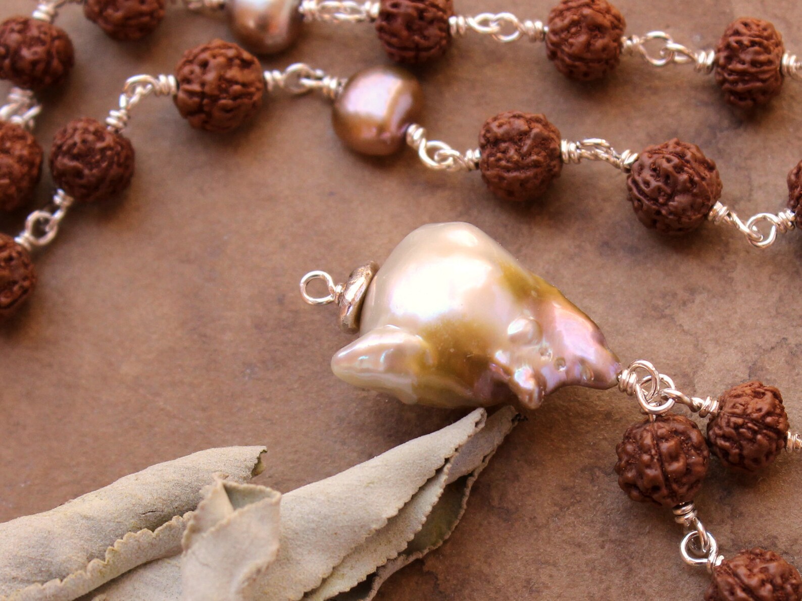 rudraksha seed necklace