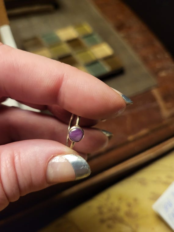 Star Ruby Ring Size 10 925 sterling silver - image 1