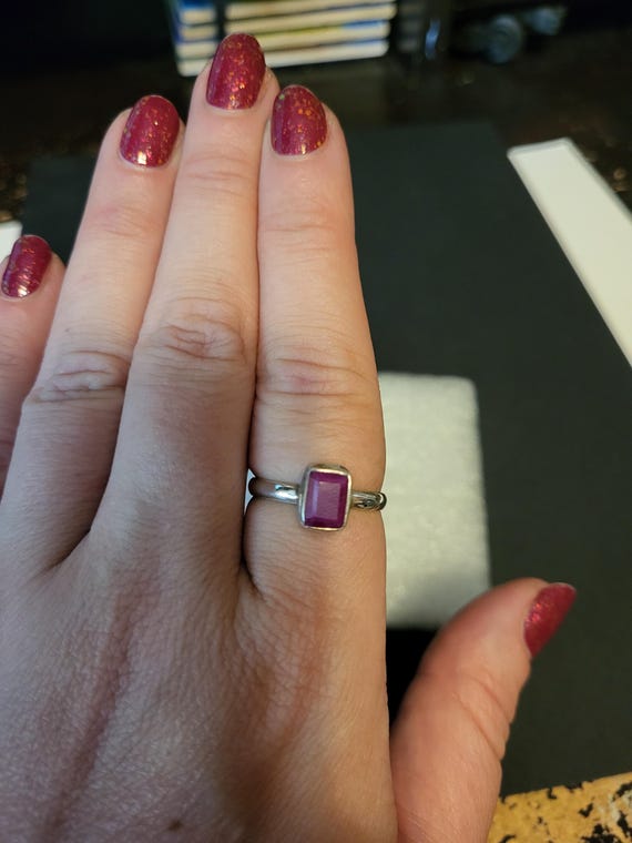 Ruby Ring Size 10 925 sterling silver - image 1