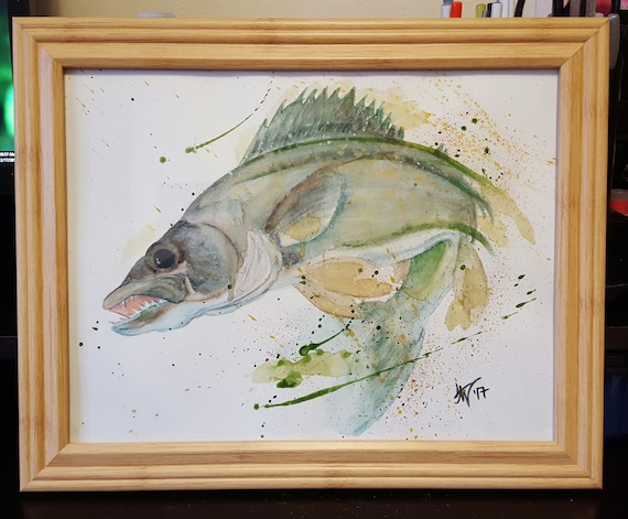 Walleye Watercolor Fine Art Print