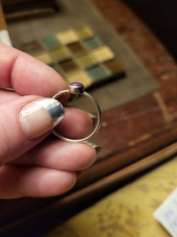 Star Ruby Ring Size 10 925 sterling silver - image 2