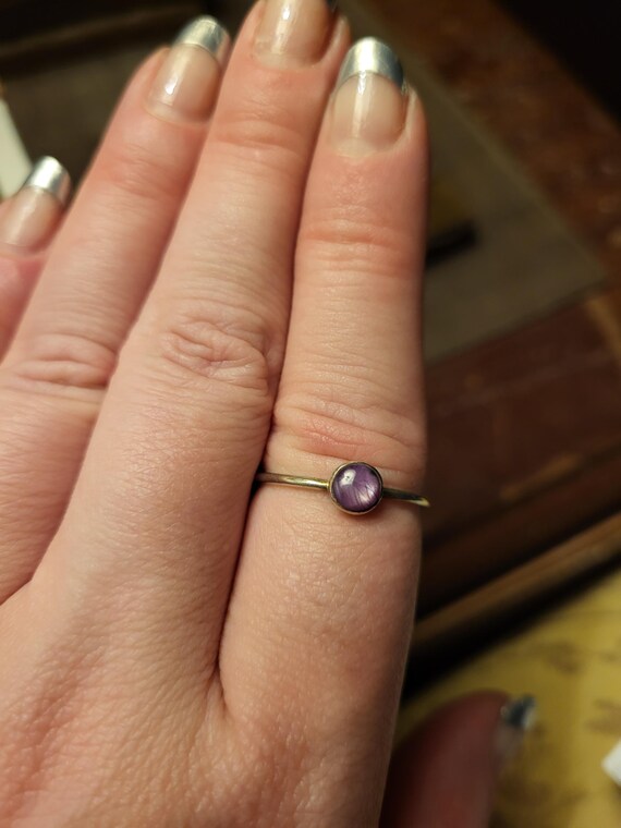 Star Ruby Ring Size 10 925 sterling silver - image 3