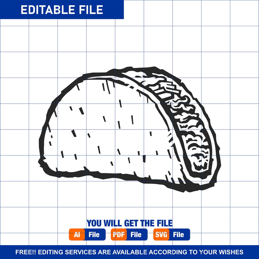 Taco Svg Taco Silhouette Svg Taco Tuesday Svg Feed Me Tacos Svg Taco ...