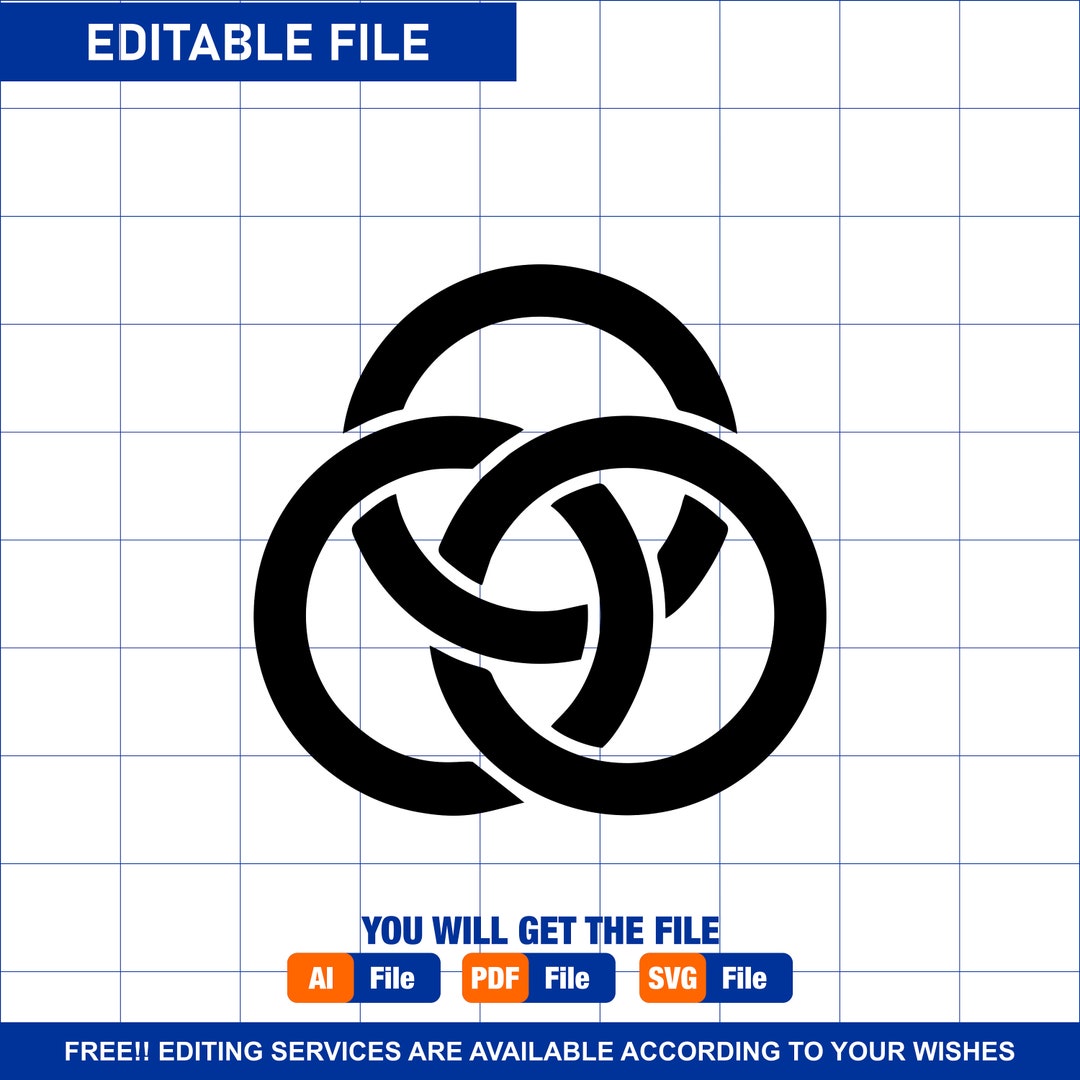 Trinity Rings SVG Files Borromean Rings Cut Files Celtic Symbols Vector ...
