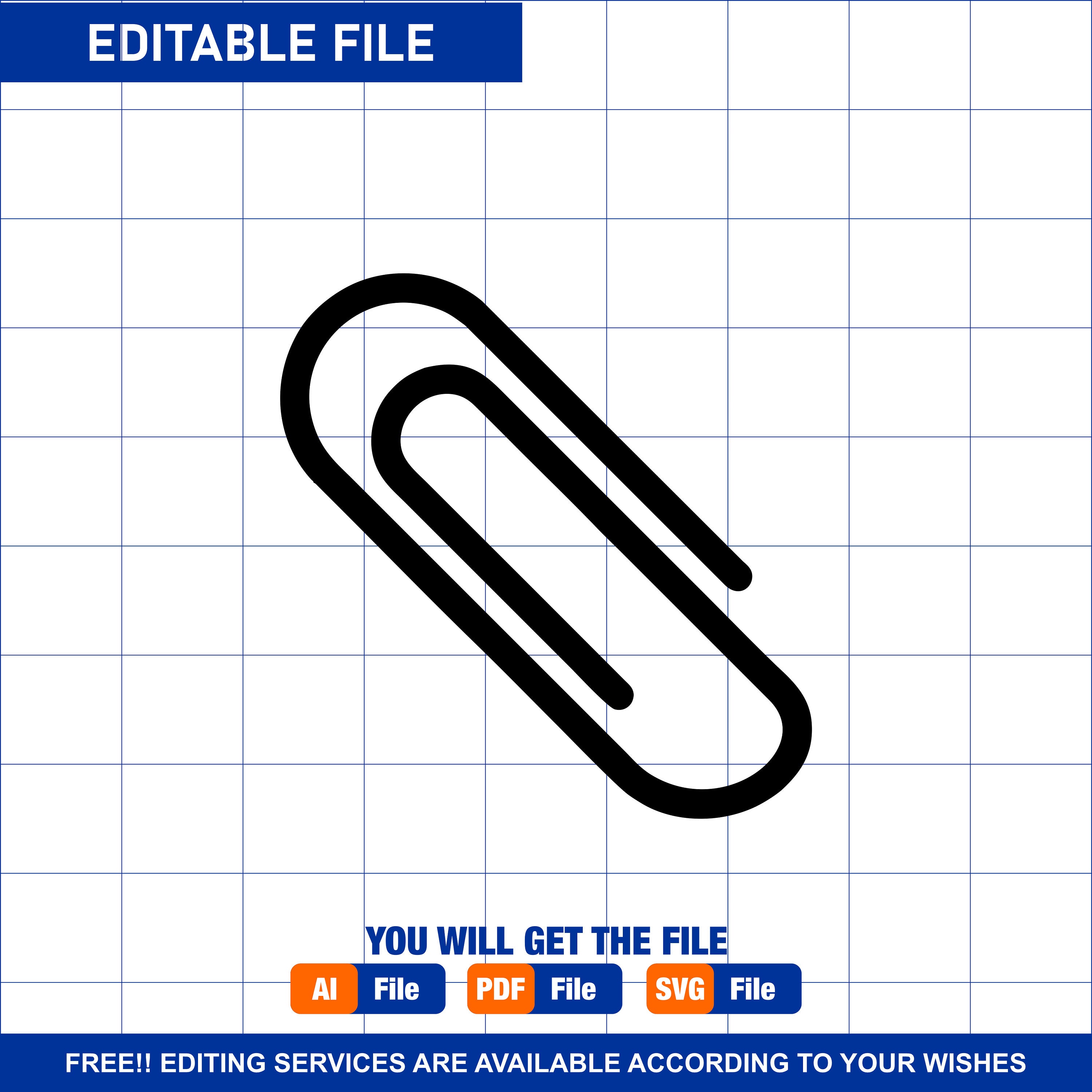 Paperclip SVG File Paperclip Cut Files Paperclip Silhouette Paperclip ...