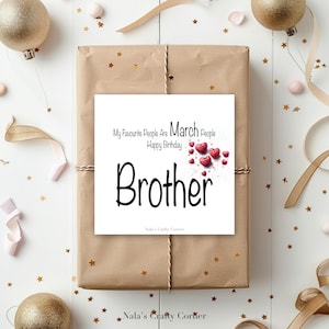 Carte de voeux numérique joyeux anniversaire frère de mars, beau-frère Hearts Buddy Bro beau-frère, téléchargeable, conception assistée par IA-03