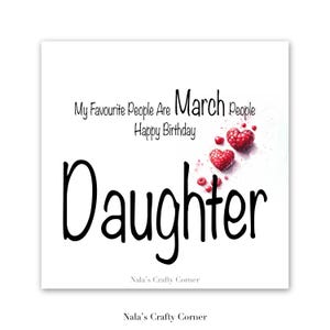 Carte de voeux numérique joyeux anniversaire fille de mars, coeurs bébé enfant a adoré une carte d'anniversaire drôle, téléchargeable, conception assistée par IA-04