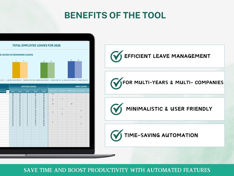 Employee Leave Tracker Spreadsheet Calendar Template Attendance Tracker