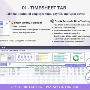 Timesheet For Tracking Module Employee Timesheet Excel Dashboard Detailed Time Sheet Tracking ...