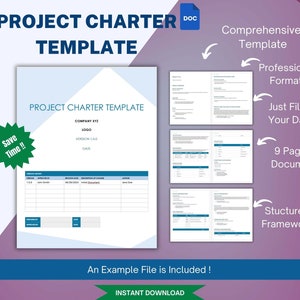 Project Charter Template for Project Managers Professional Project Plan Document for Business Planning Template for Project Plan Development
