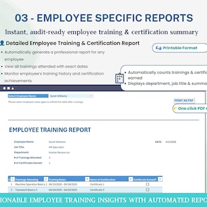 Employee Training Tracker Excel & Google Sheets Certification Tracker ...
